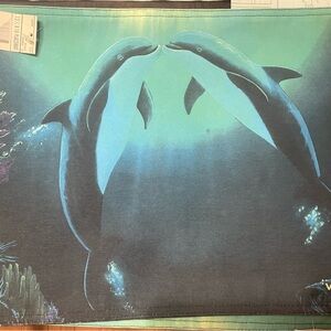 Wyland whale Orca Fabric Placemats Lot of two